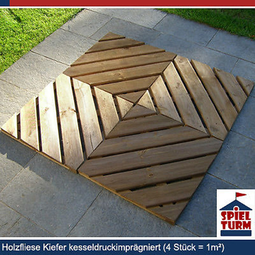 Holzfliesenset Kiefer kdi (4 St?ck = 1m?)